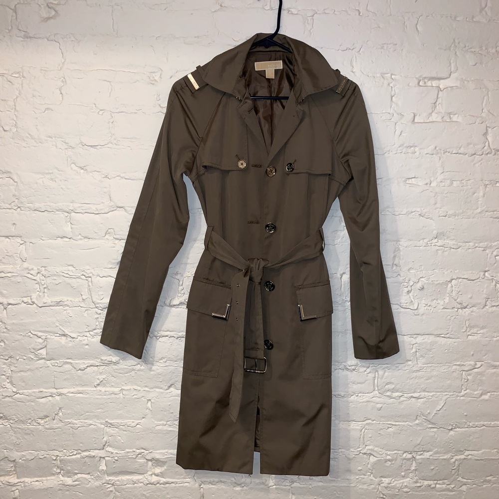 Michael Kors taupe trench coat